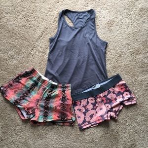 Soffe set of two shorts and tank